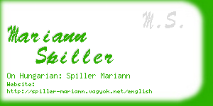 mariann spiller business card